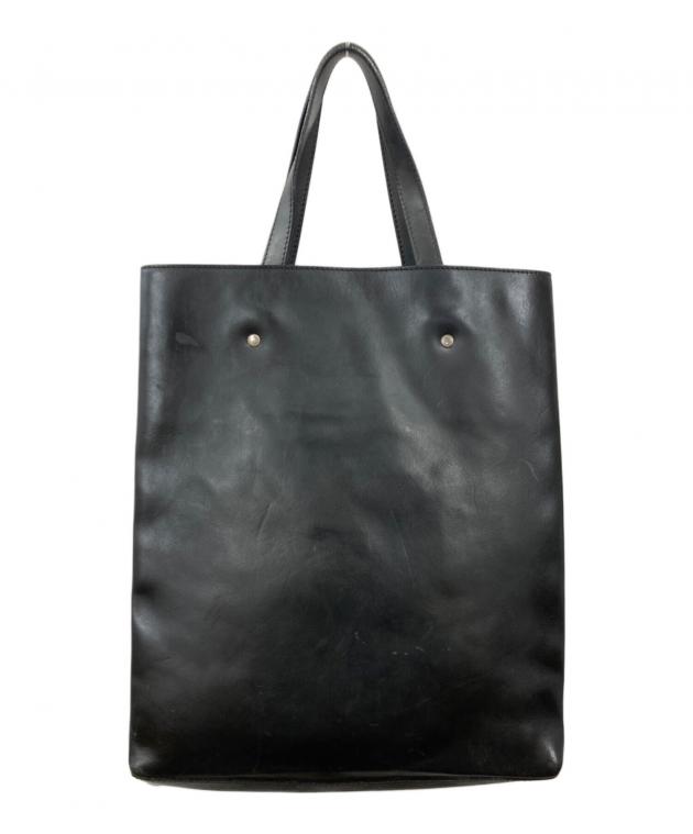 maison margiela レザー トートバッグ 中古品メルカリ鑑定済 Maison Margiela ブラックレザートートバッグ / マルジェラ - メルカリ