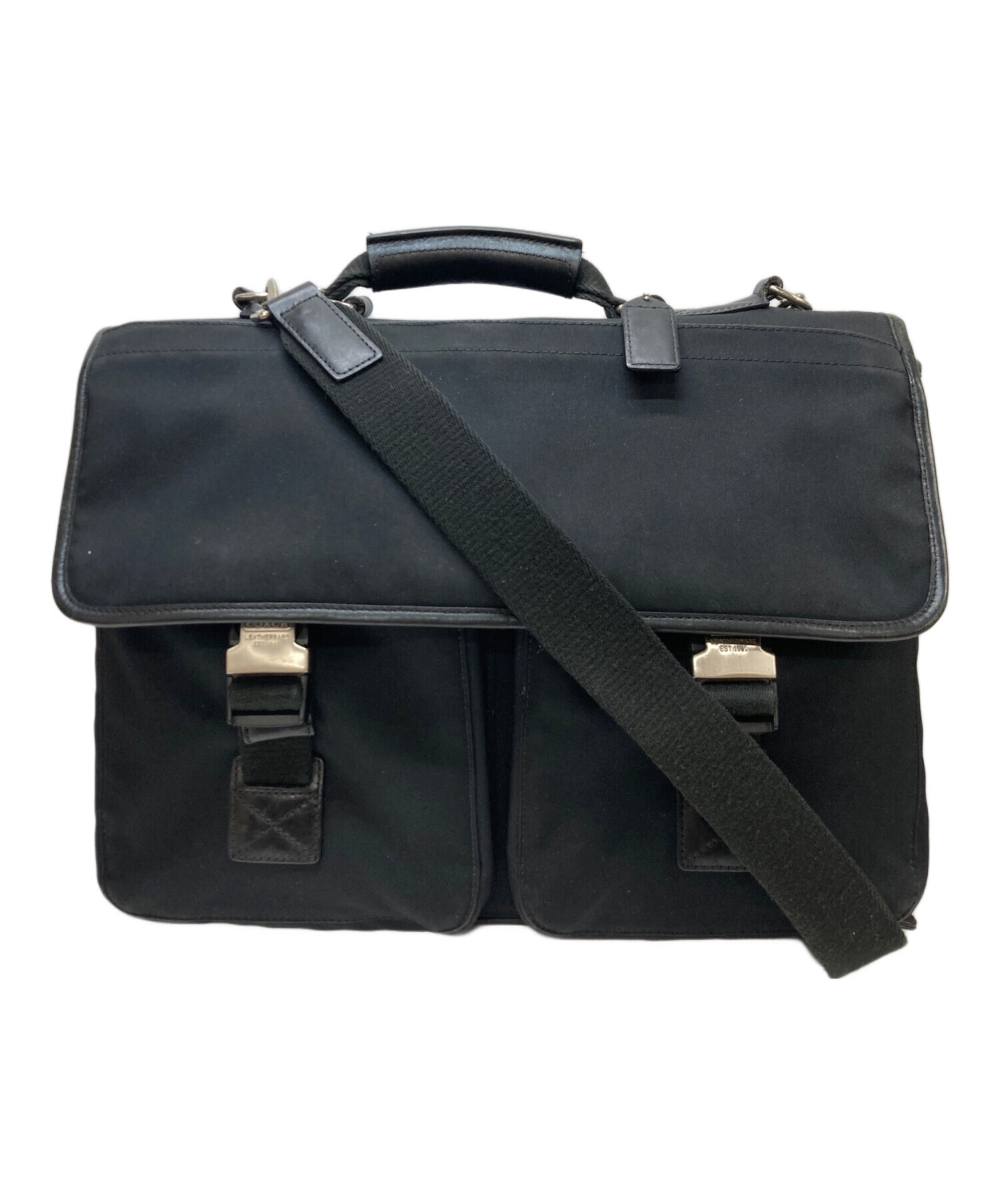 中古・古着通販】COACH (コーチ) キャンパスレザー2WAYブリーフケース