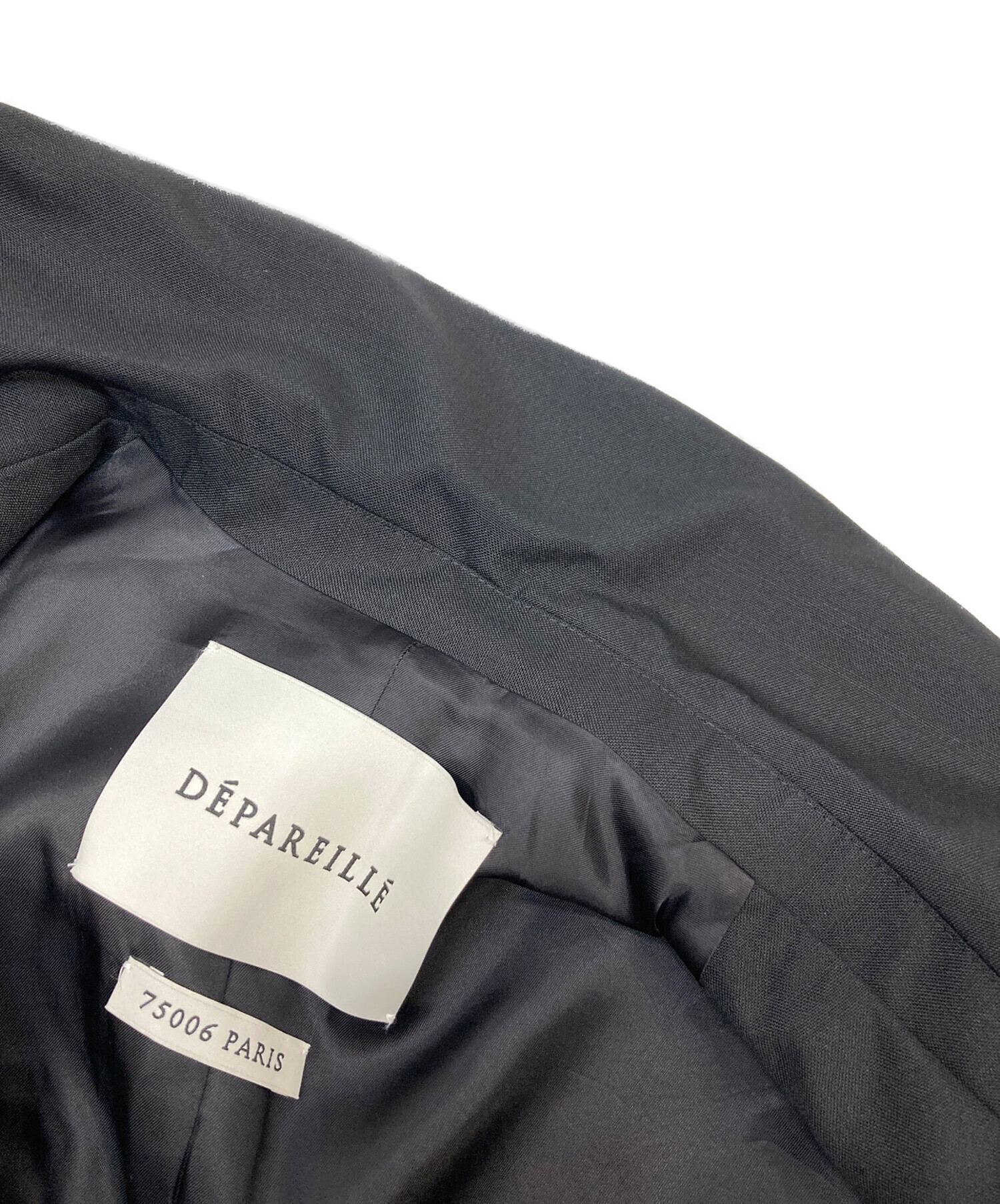 DEPAREILLE デパリエ シャツワンピース 中古・古着通販】DEPAREILLE (デパリエ) シャツワンピース ブラック