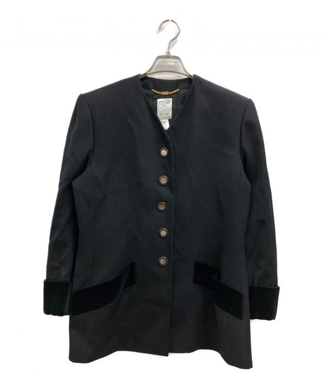 セリーヌ　レディース　ベロア　ジャケット 中古・古着通販】CELINE (セリーヌ) ウールベロアノーラペルジャケット