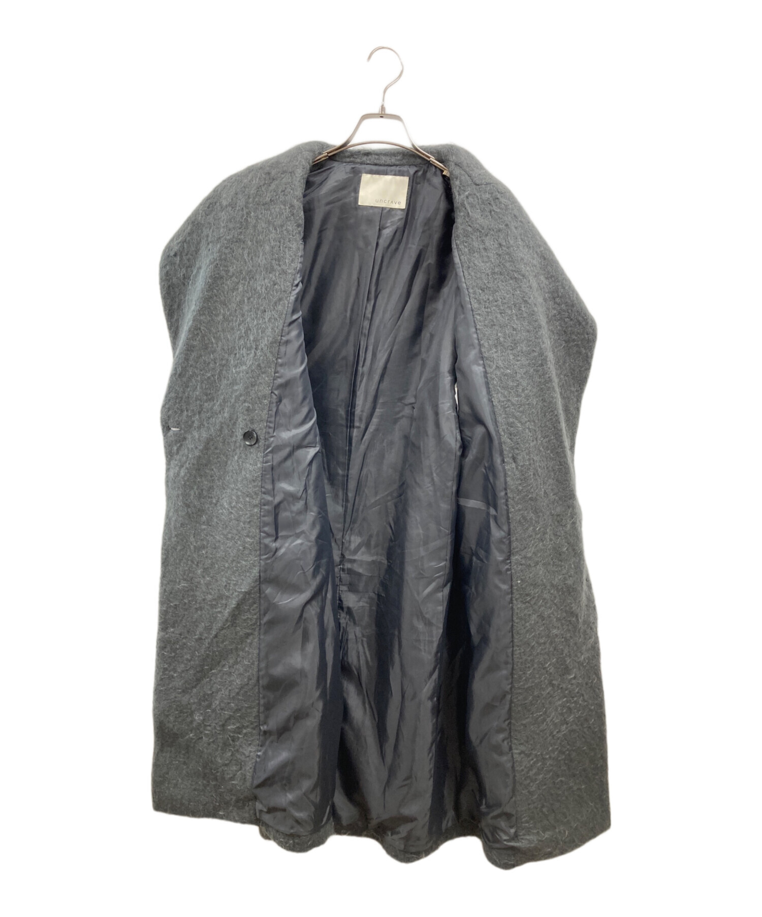 美品 UNCRAVE アンクレイヴ シャギーオーバーコート　ロングコート 中古・古着通販】uncrave (アンクレイヴ) シャギー オーバーコート