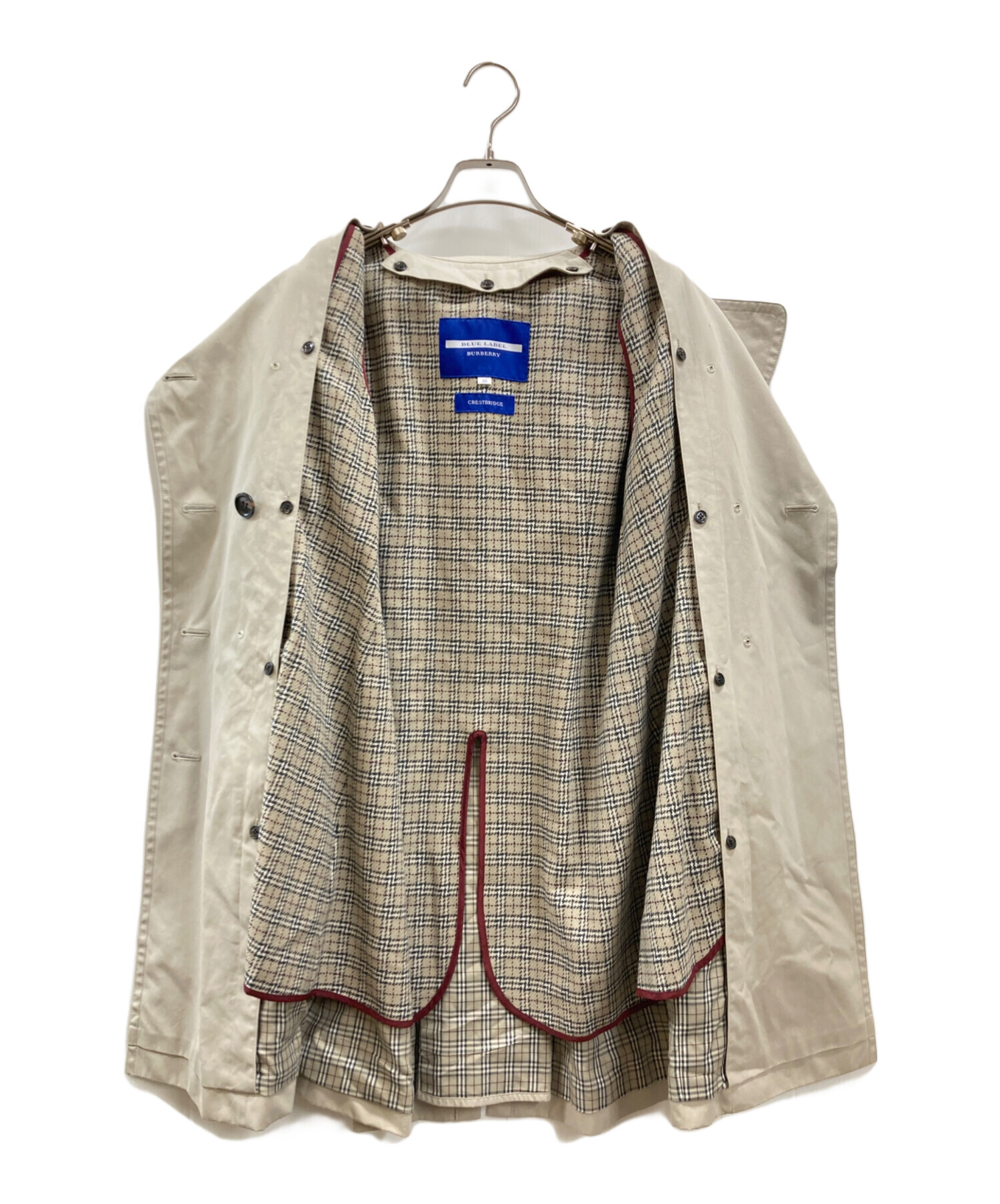 美品 バーバリーブルーレーベル トレンチコート 38 ライナー付 ベージュ 中古・古着通販】BURBERRY BLUE LABEL (バーバリー ブルー レーベル