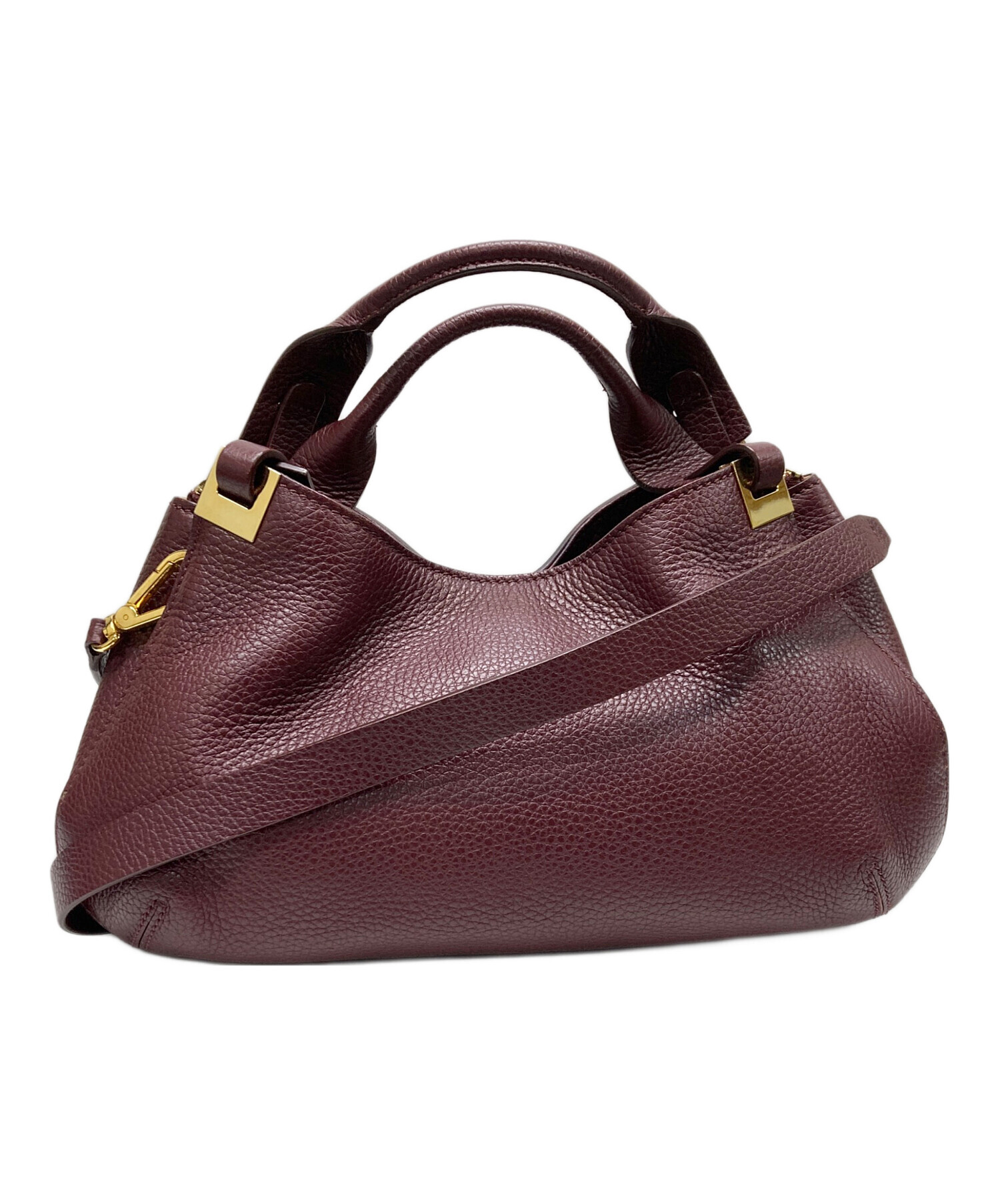 マウロ ゴヴェルナ MAURO GOVERNA ハンドバッグ レザー 赤 リップスティック/054917【中古】 美品】MAURO GOVERNA マウロ ゴヴェルナ レザー ショルダーバッグ
