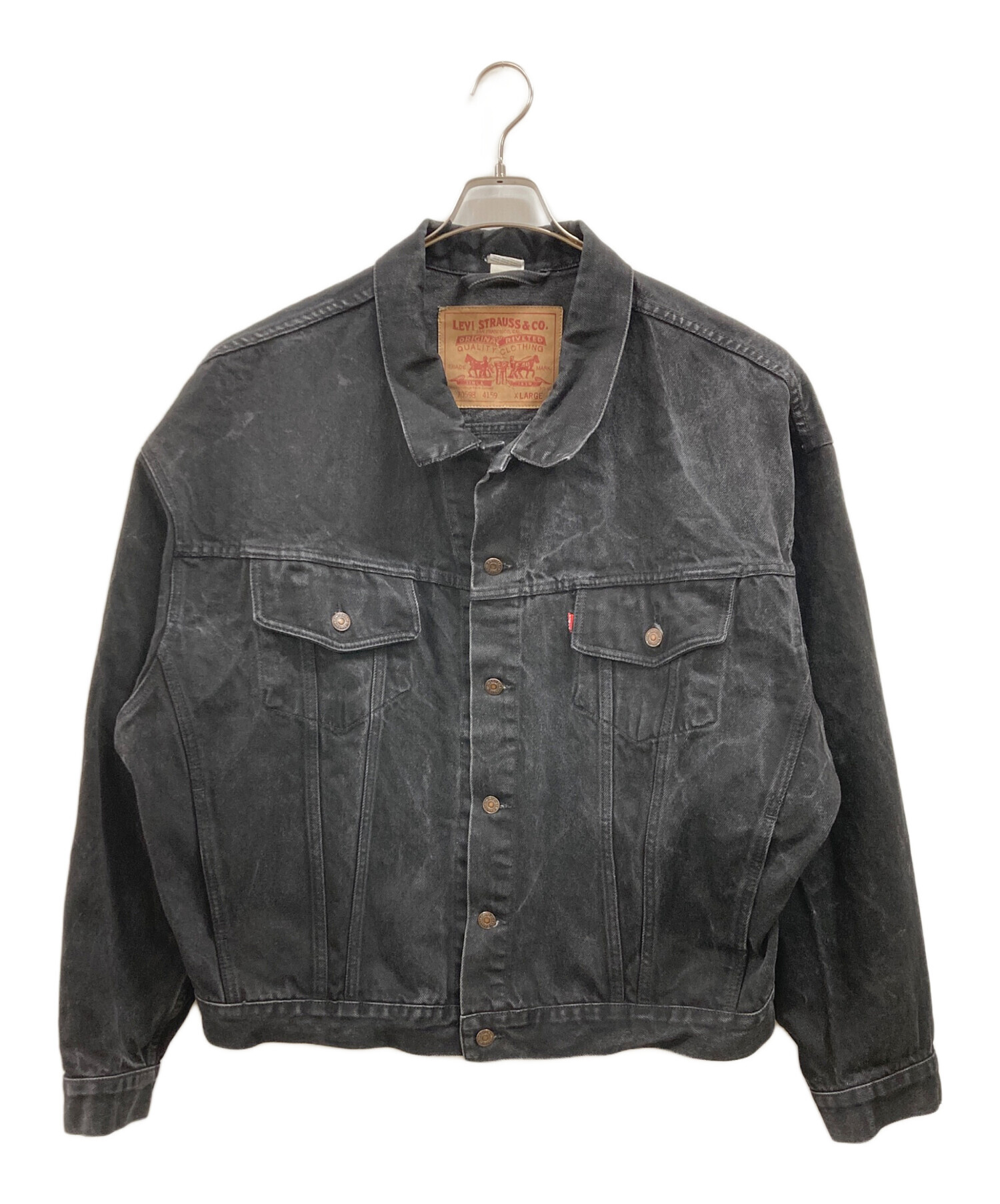 中古・古着通販】LEVI'S (リーバイス) 後染めブラックデニムジャケット