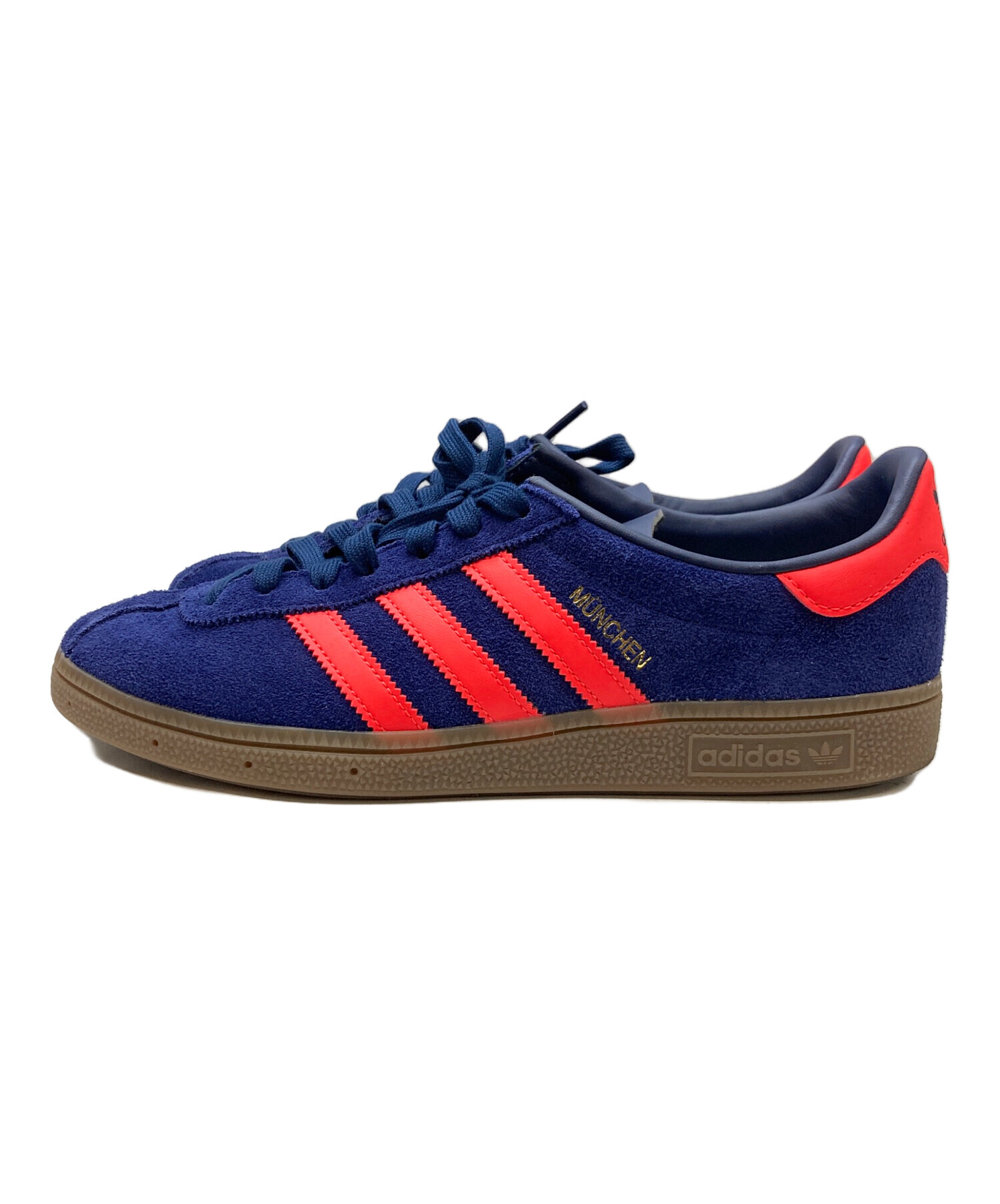 adidas ネイビー/オレンジスニーカー　München 中古・古着通販】adidas (アディダス) MUNCHEN ネイビー サイズ:27