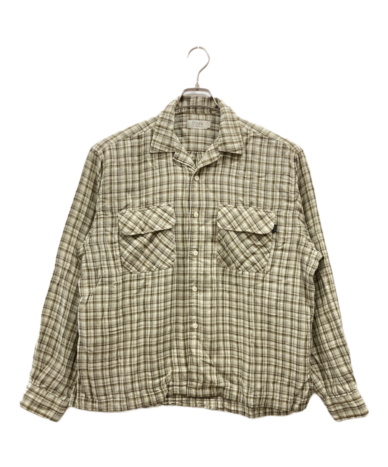 【26SS美品】SEDAN ALL-PURPOSE Open Collar L 中古・古着通販】SEDAN ALL-PURPOSE (セダンオールパーパス) Double