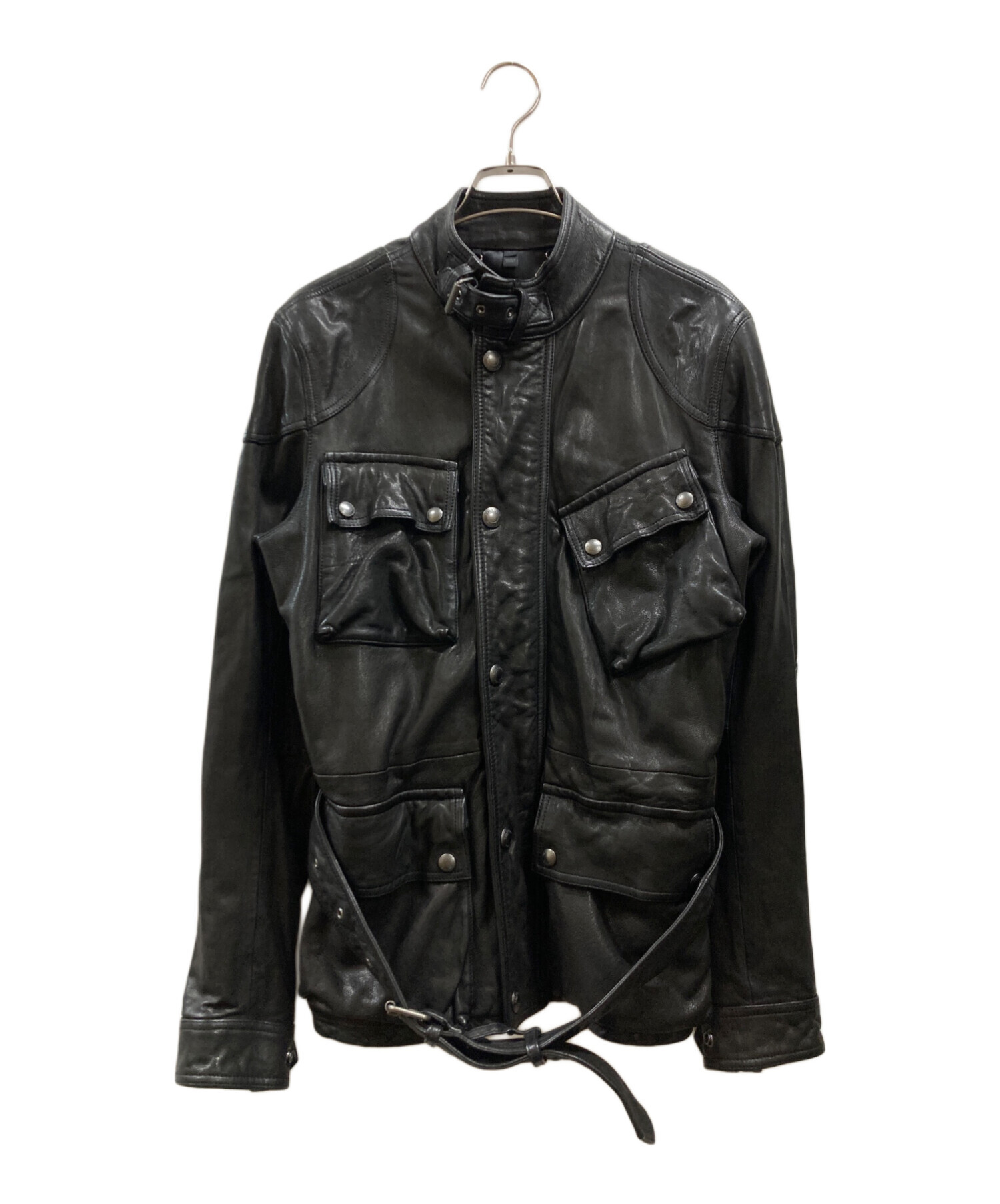 中古・古着通販】BELSTAFF (ベルスタッフ) レザージャケット ブラック