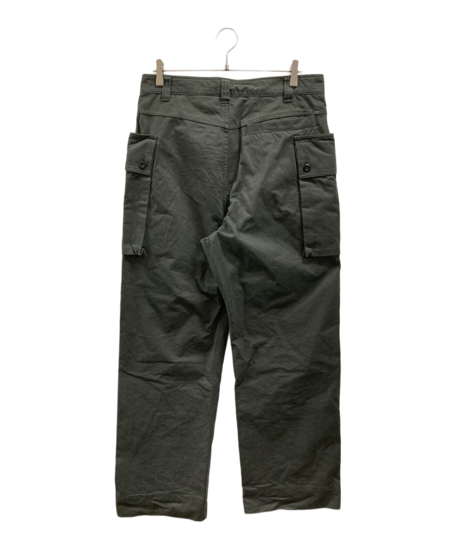 MHL カーキパンツ　II 美品 中古・古着通販】MHL (エムエイチエル) PLAIN COTTON DRILL グリーン