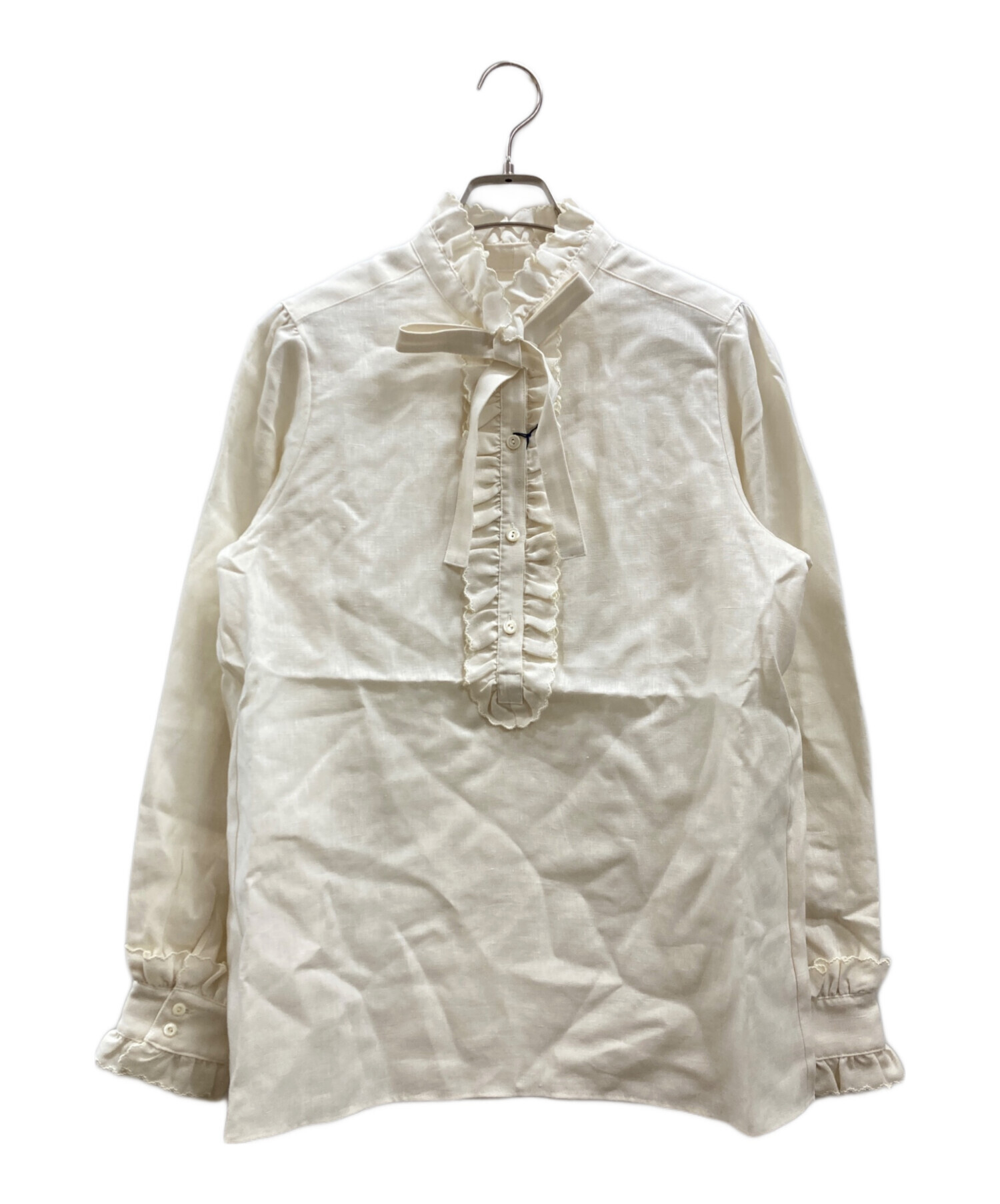 yunahicaユナヒカ　セットインフリルブラウス 中古・古着通販】yunahica (ユナヒカ) リネンスカラップ刺繍ブラウス