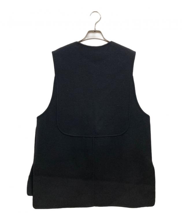 中古・古着通販】machatt (マチャット) リバーウールベスト ブラック