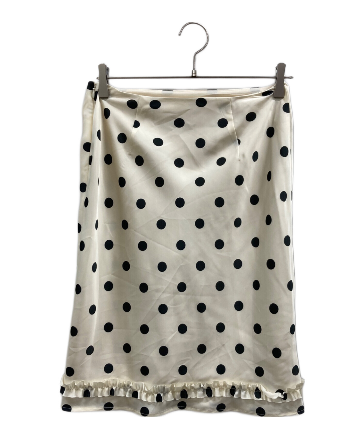 中古・古着通販】moussy (マウジー) SATIN DOT スカート ベージュ