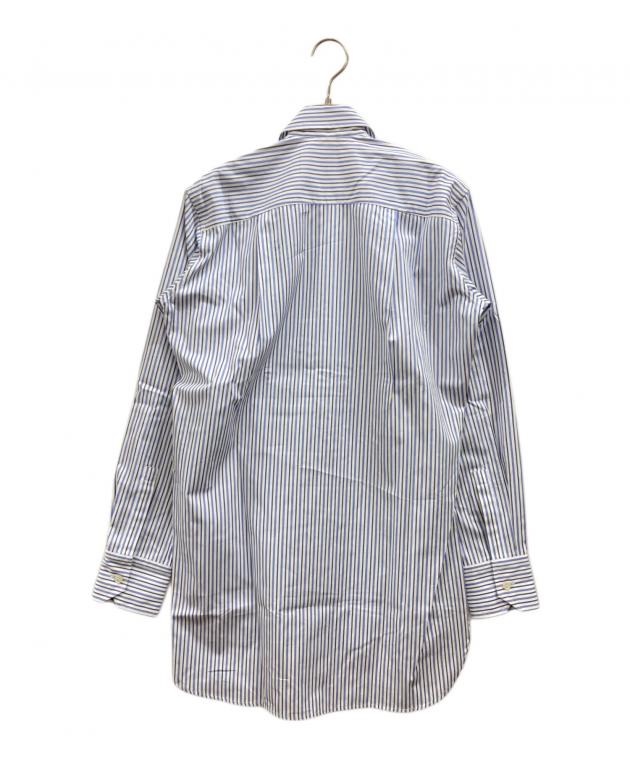 中古・古着通販】Plan C (プランシー) ストライプシャツ ブルー サイズ 