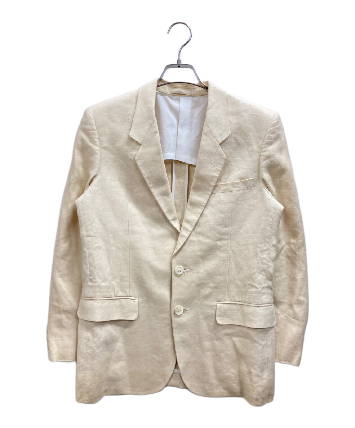 R00316 COMME des GARÇONS クリーム色テーラードジャケット 中古・古着通販】COMME des GARCONS (コムデギャルソン) リネン