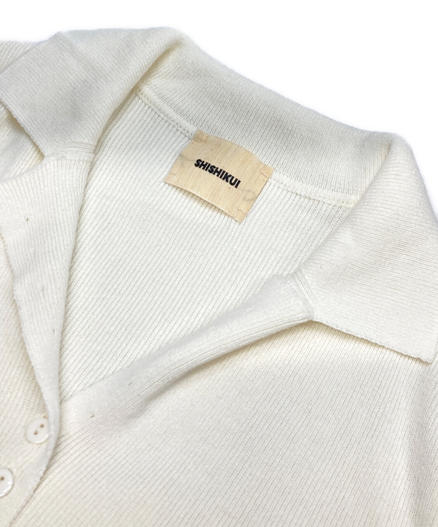 中古・古着通販】SHISHIKUI (シシクイ) open collarニットカーディガン