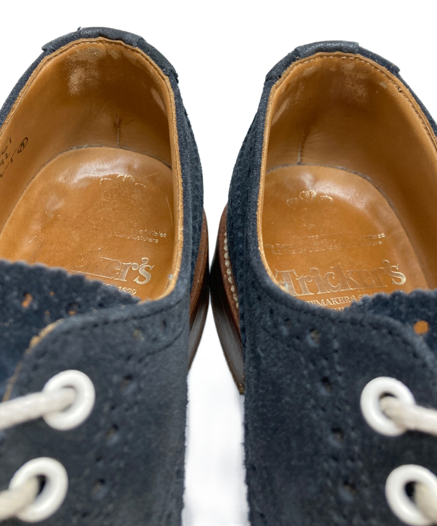 Tricker's ウィングチップ スエード シューズ　ネイビー 中古・古着通販】Tricker's (トリッカーズ) スエードウィングチップ