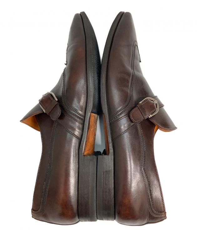 サントーニ シングルモンク ブラウン15568サイズ6.5(約25.5cm) 中古・古着通販】Santoni (サントーニ) モンクストラップシューズ