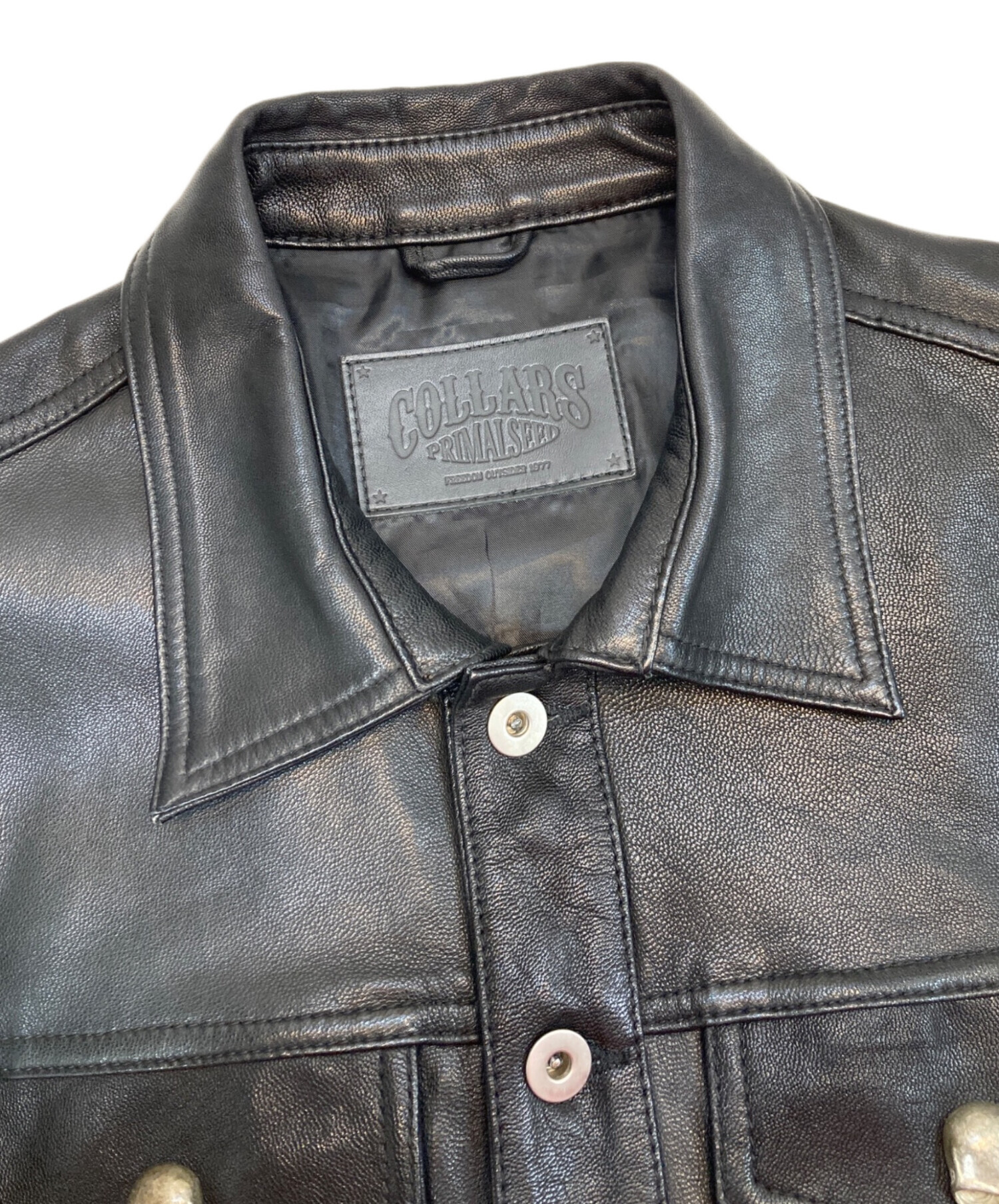 中古・古着通販】collars (カラーズ) ゴートスキンレザージャケット
