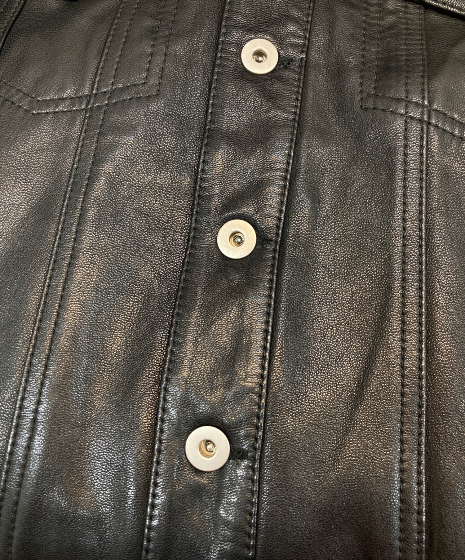 中古・古着通販】collars (カラーズ) ゴートスキンレザージャケット 