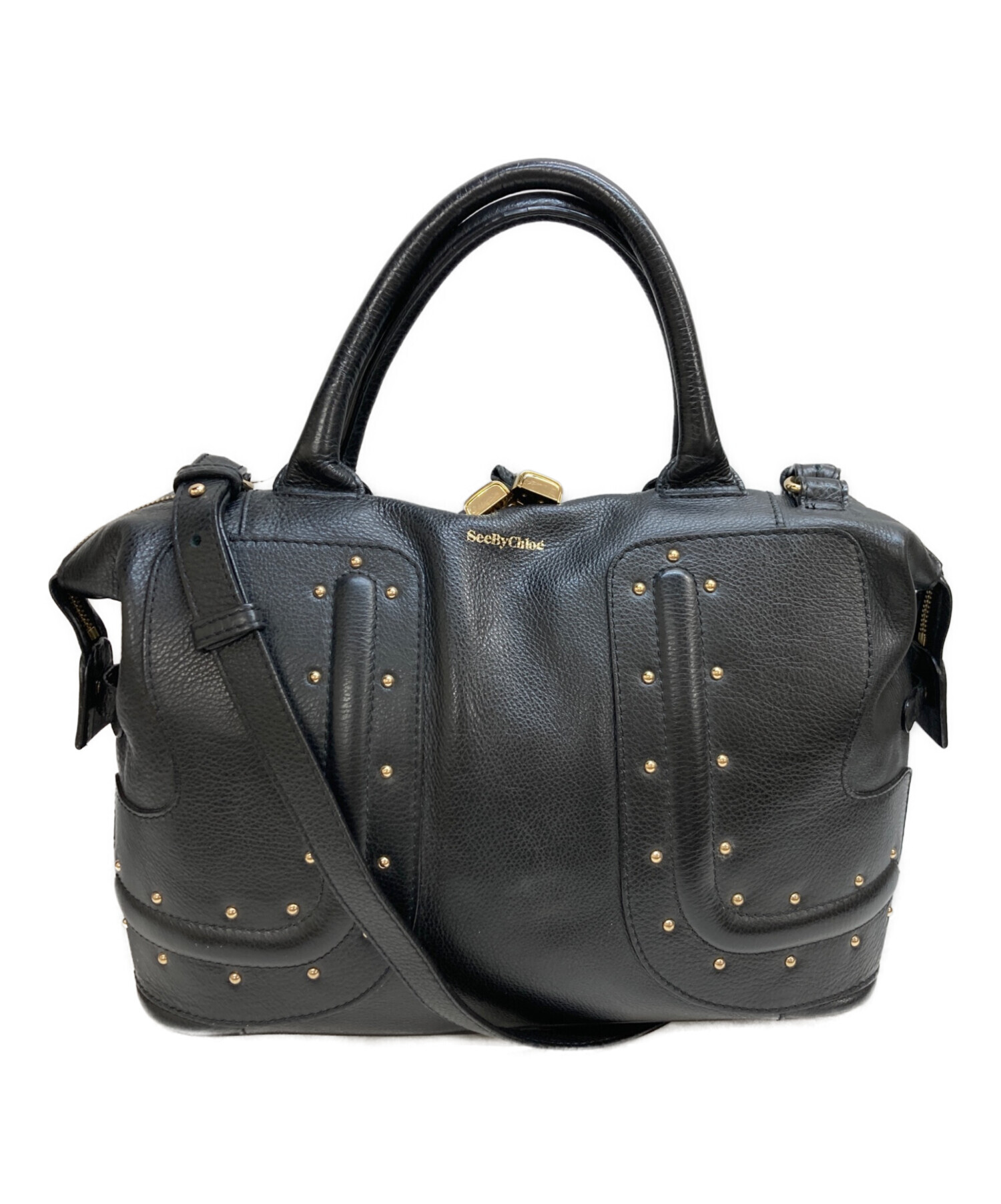 See By Chloé シーバイクロエ PAIGE ペイジ 2way パーティ 中古・古着通販】SEE BY CHLOE (シーバイクロエ) スタッズ2WAYバッグ