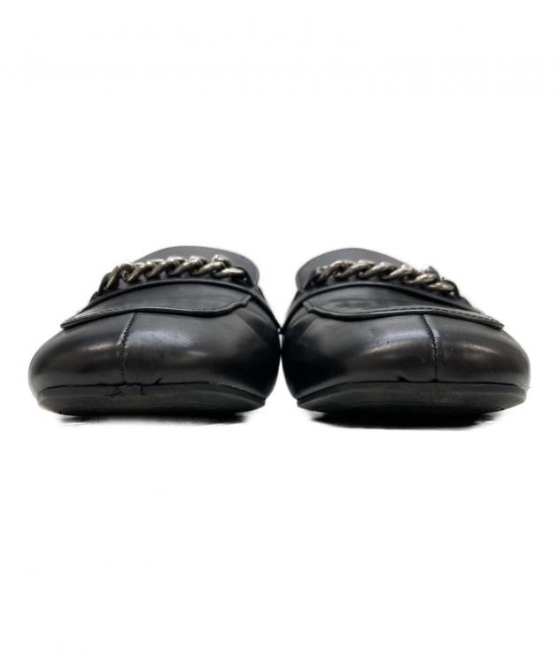 中古・古着通販】PRADA (プラダ) チェーンローファーミュール ブラック