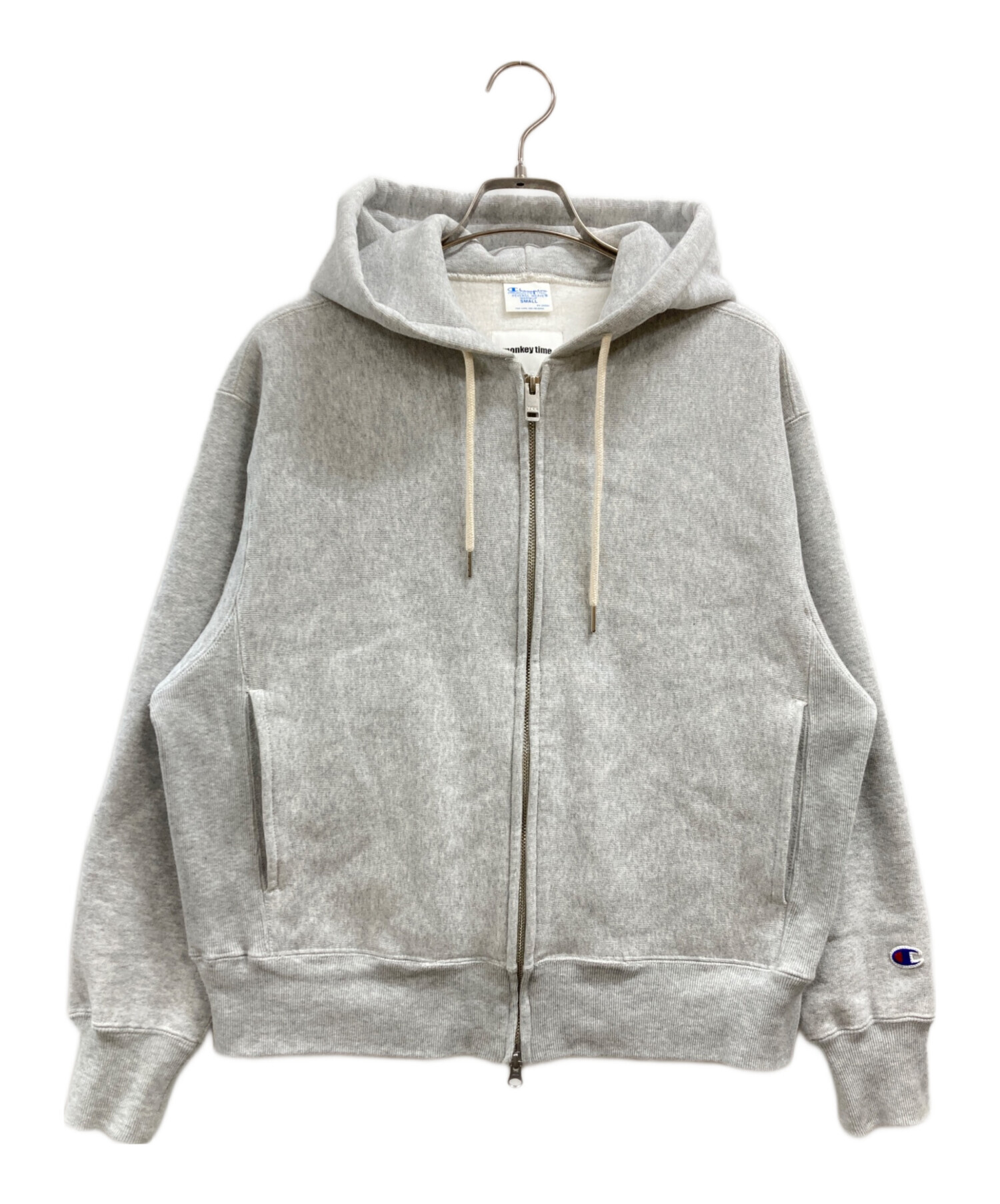 Champion monkey time ベージュ グレー2着 中古・古着通販】Champion REVERSE WEAVE (チャンピオン リバース