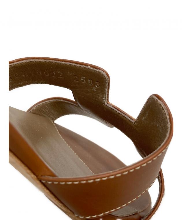 中古・古着通販】HERMES (エルメス) ヒールサンダル ブラウン サイズ