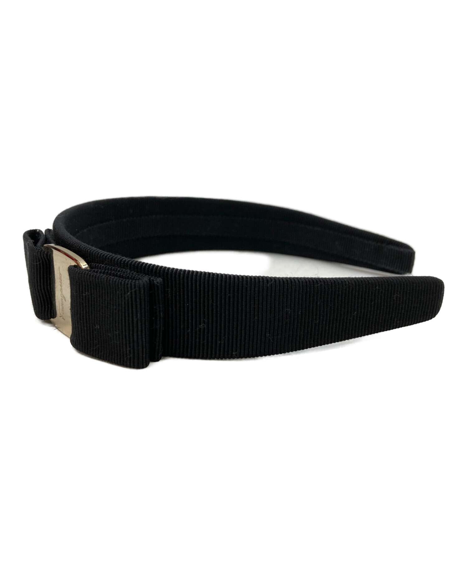 amerys_9様FERRAGAMO　フェラガモ　カチューシャ　ブラック 中古・古着通販】Ferragamo (フェラガモ) ヴァラカチューシャ