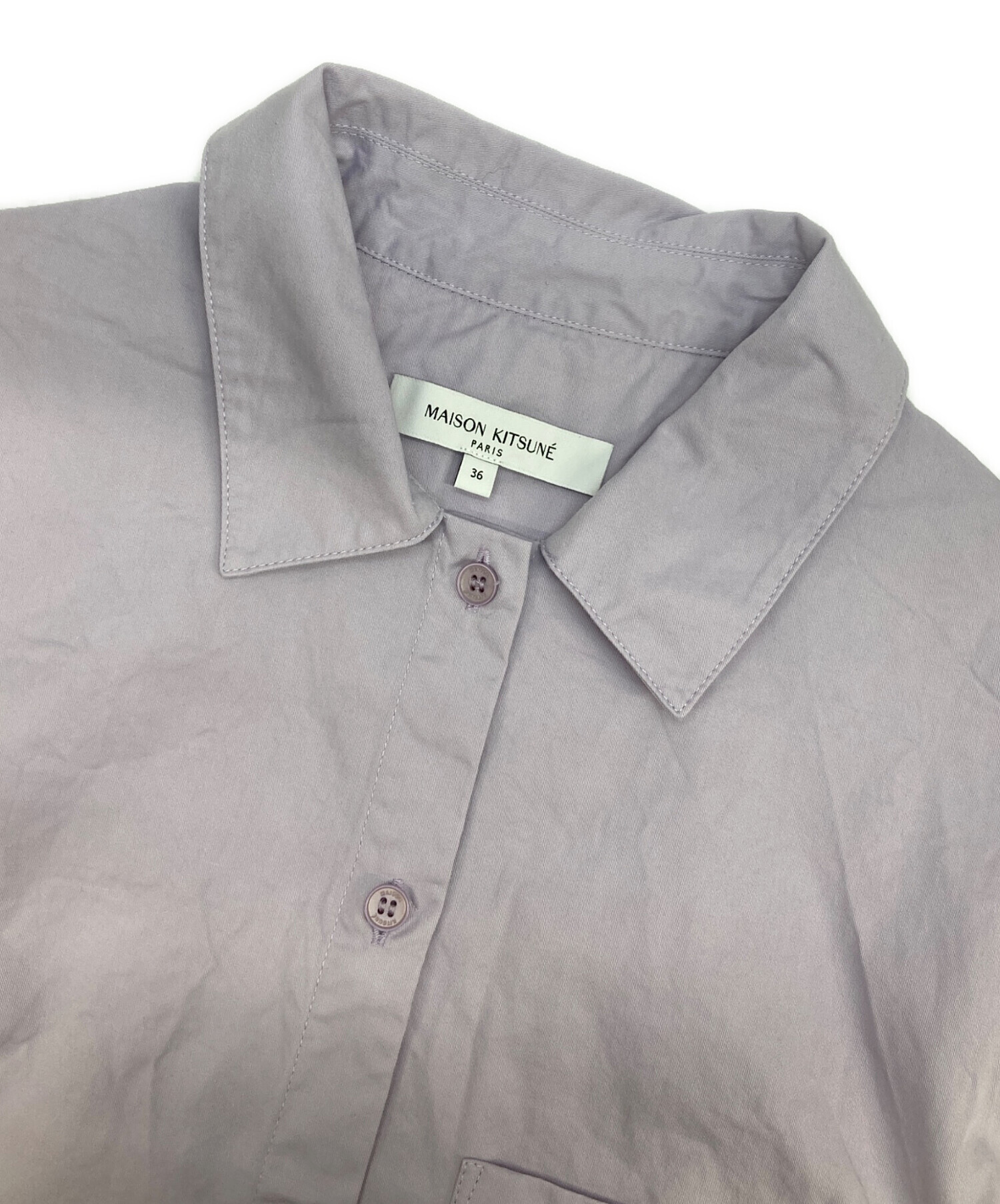 中古・古着通販】maison kitsune (メゾンキツネ) CROPPED BOXY SHIRT 