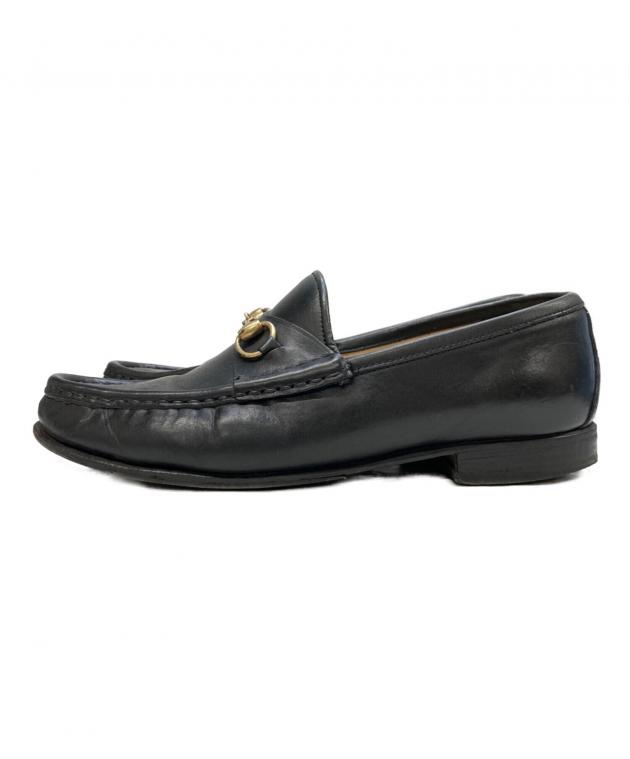 中古・古着通販】GUCCI (グッチ) ホースビットローファー ブラック
