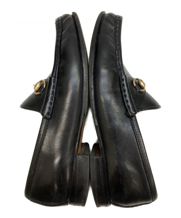 中古・古着通販】GUCCI (グッチ) ホースビットローファー ブラック