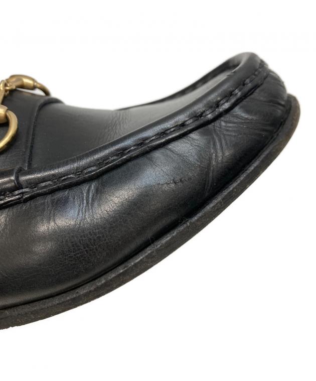 中古・古着通販】GUCCI (グッチ) ホースビットローファー ブラック