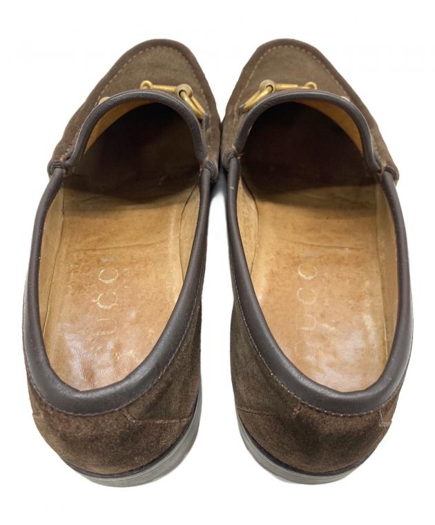 中古・古着通販】GUCCI (グッチ) スウェードホースビットローファー