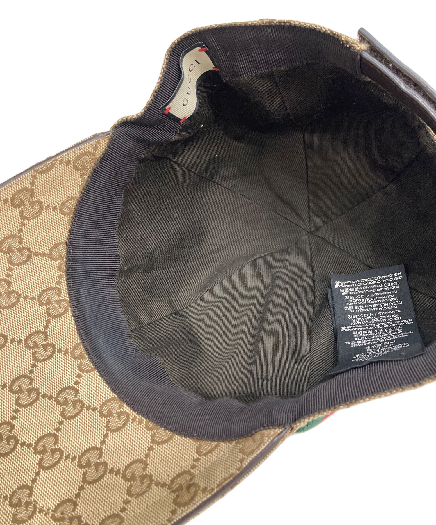 GUCCI グッチ キャップ オリジナル GGキャンバス M ベージュ 中古 中古・古着通販】GUCCI (グッチ) GGキャンバスベースボールキャップ