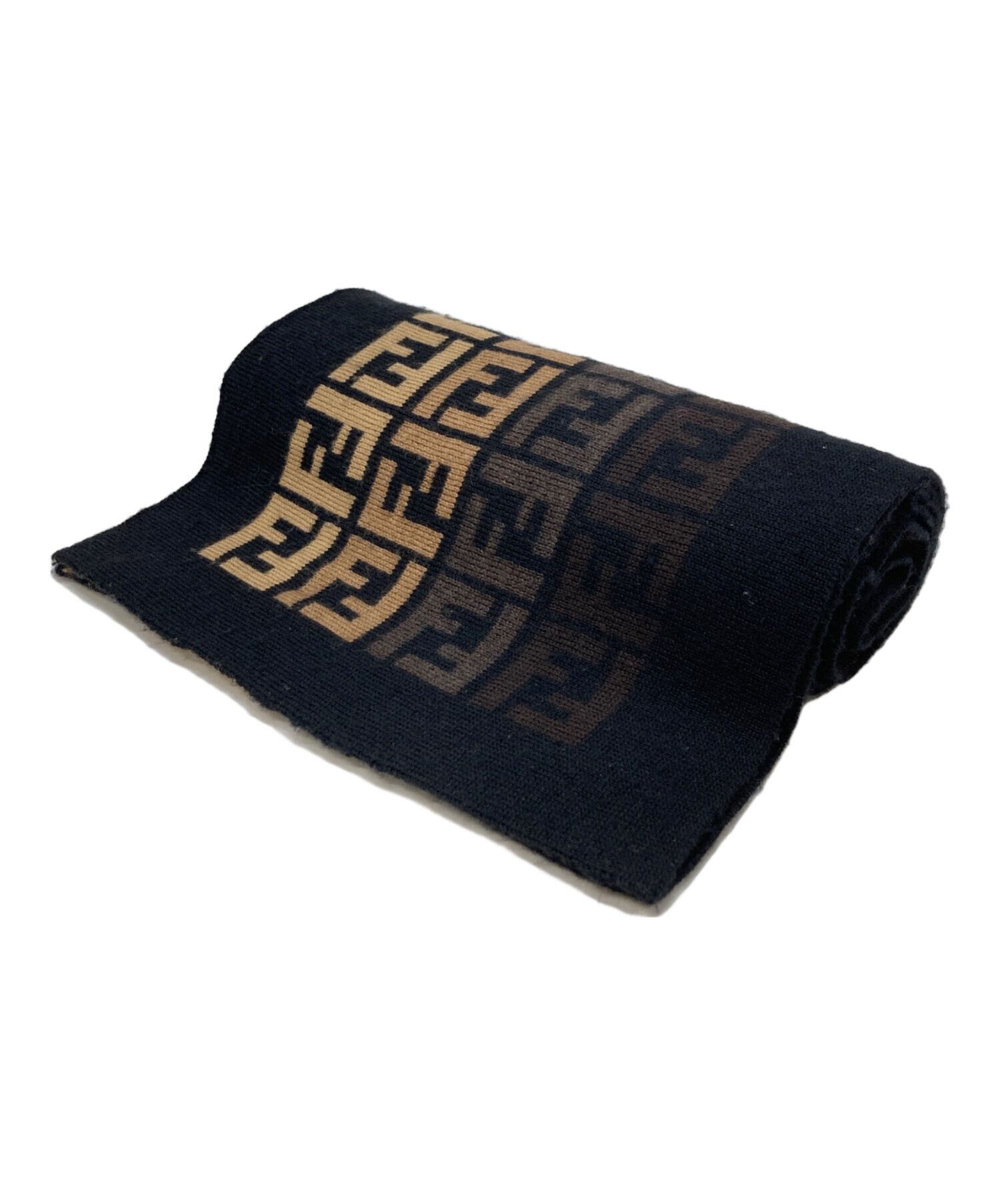 中古・古着通販】FENDI (フェンディ) ズッカ柄マフラー ブラック