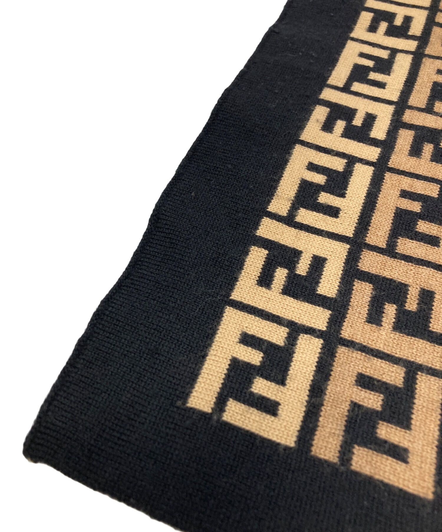 中古・古着通販】FENDI (フェンディ) ズッカ柄マフラー ブラック