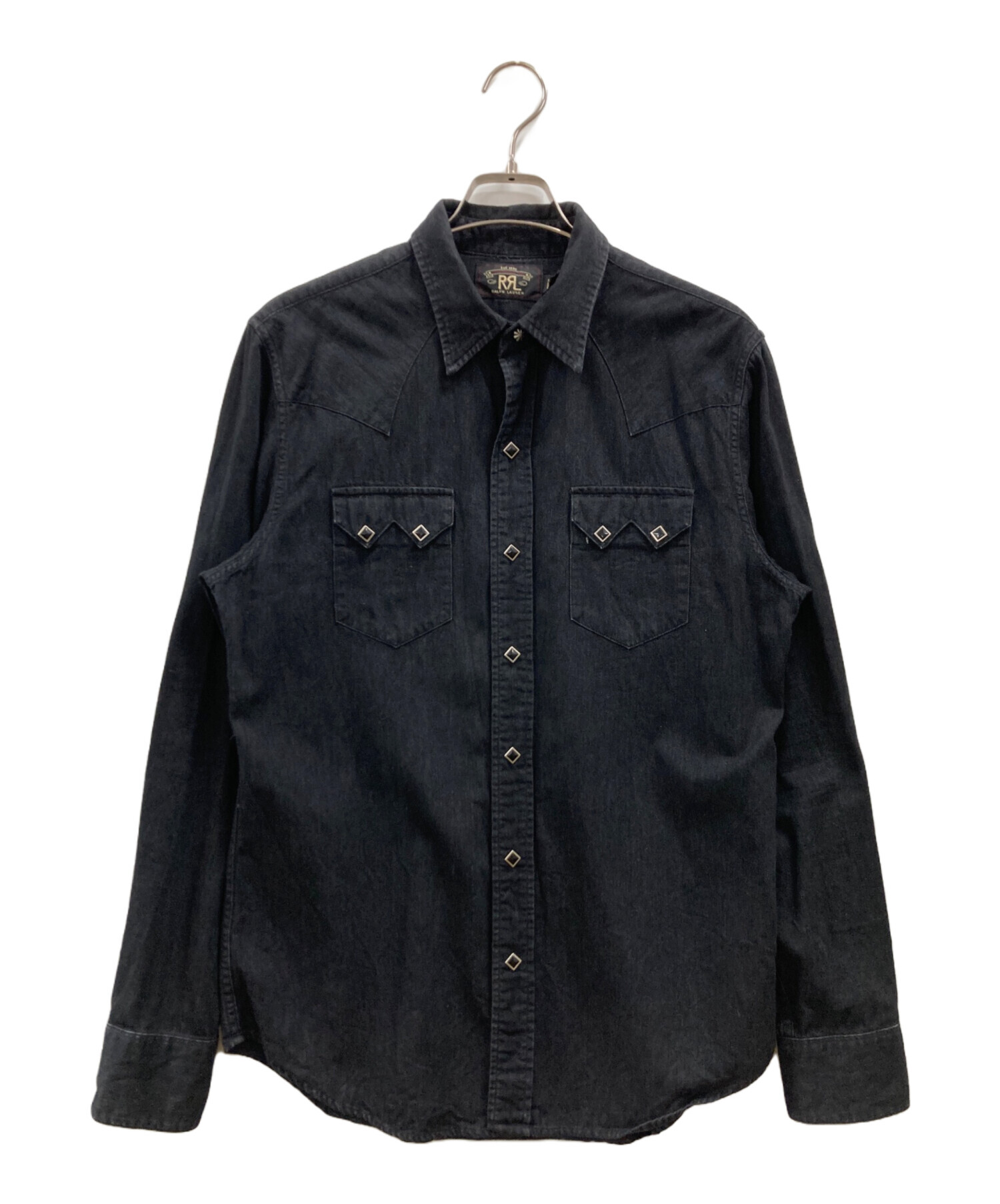 中古・古着通販】RRL (ダブルアールエル) BLACK DENIM WESTERN SHIRT