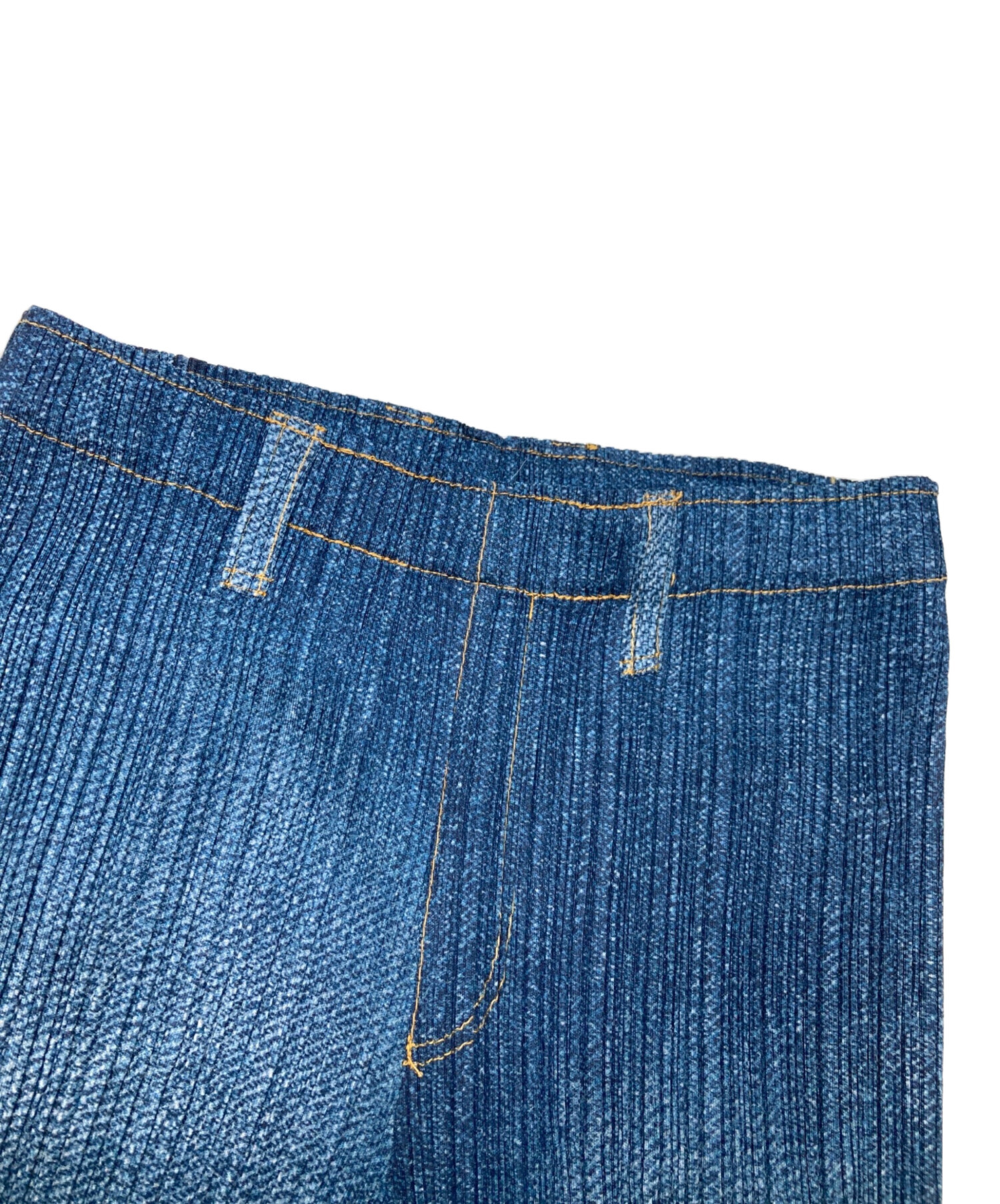 PLEATS PLEASE デニム転写パンツ 中古・古着通販】PLEATS PLEASE (プリーツプリーズ) デニム転写