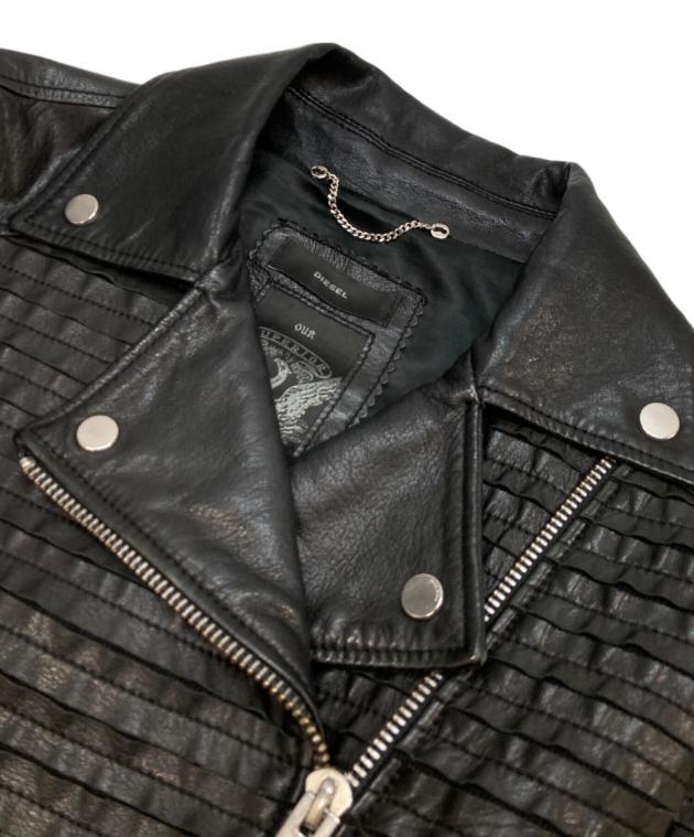 中古・古着通販】DIESEL (ディーゼル) ダブルライダースジャケット