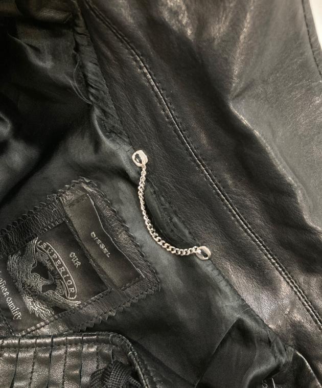 中古・古着通販】DIESEL (ディーゼル) ダブルライダースジャケット