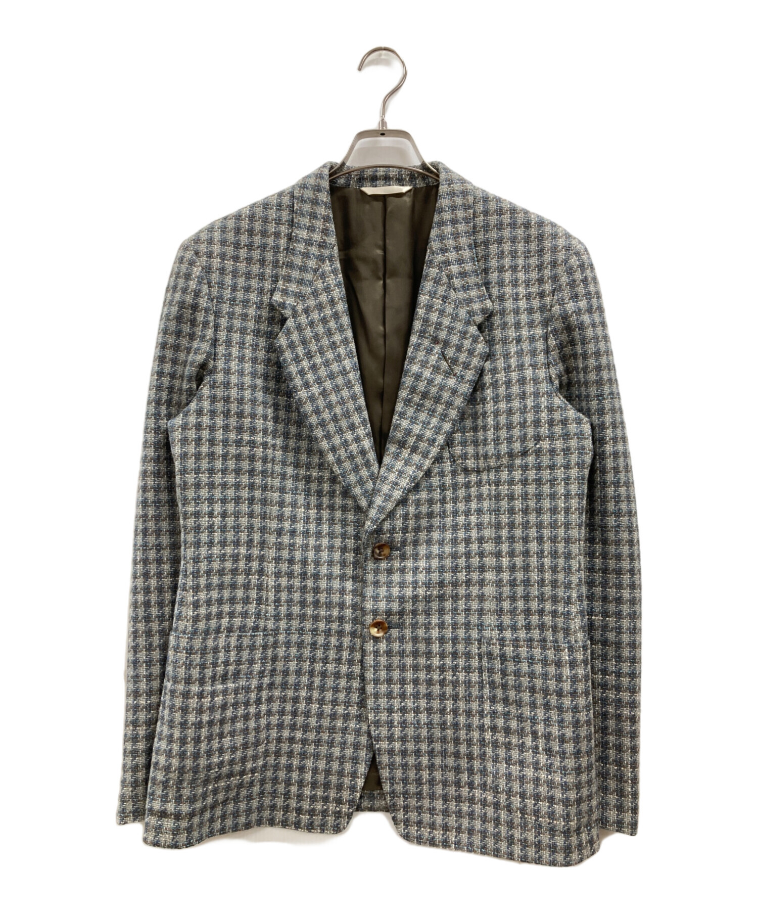 Paul Smith Collection(ポール スミス コレクション) ジャケット サイズLX メンズ美品  - ダークブラウン×グレーベージュ×イエロー 長袖/チェック柄/オールシーズン 中古・古着通販】Paul Smith COLLECTION (ポールスミス コレクション