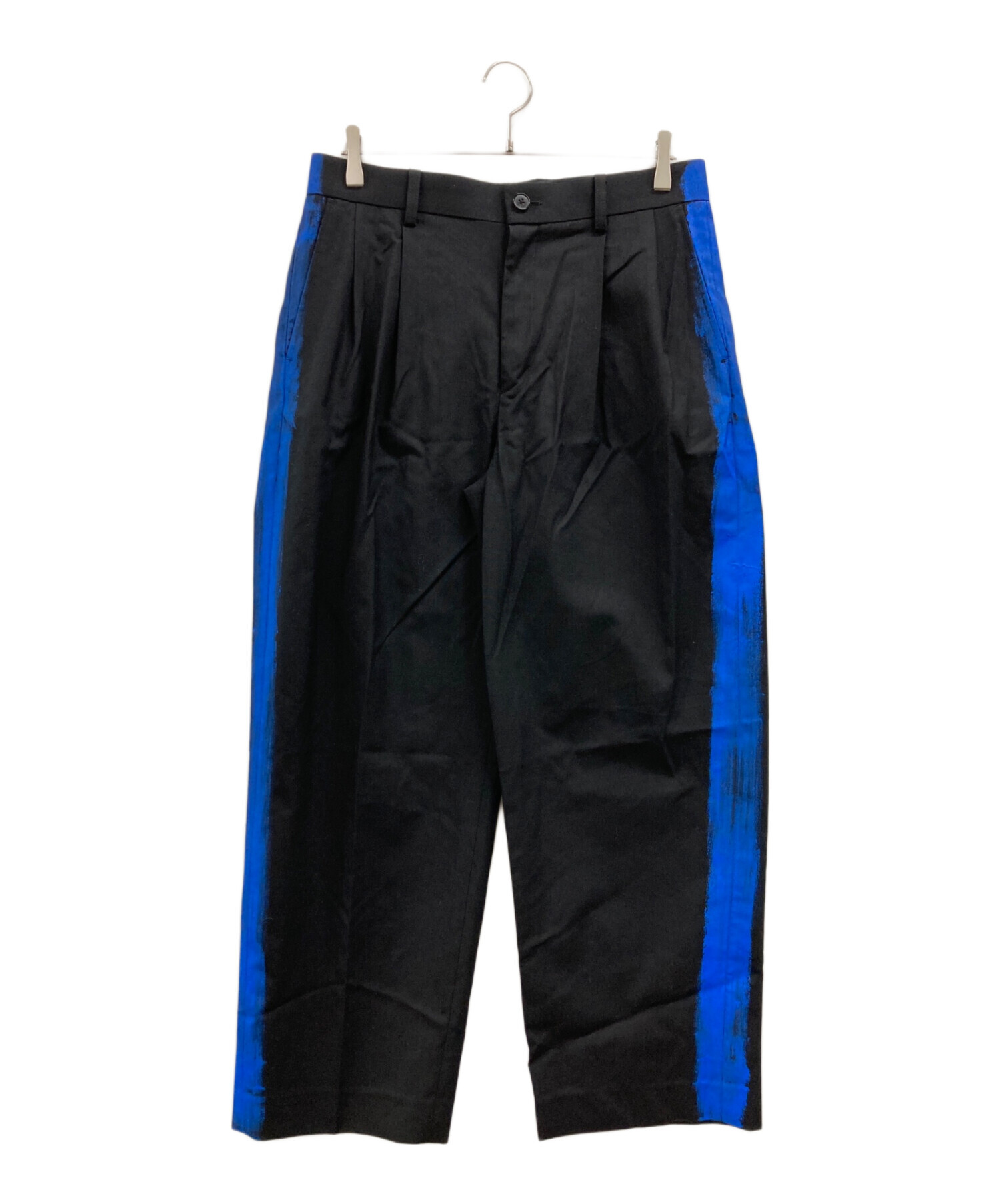 SOE ソーイ パンツ（その他） L 青 【古着】【中古】【送料無料】 中古・古着通販】Soe (ソーイ) Painted Line Trousers ブラック サイズ