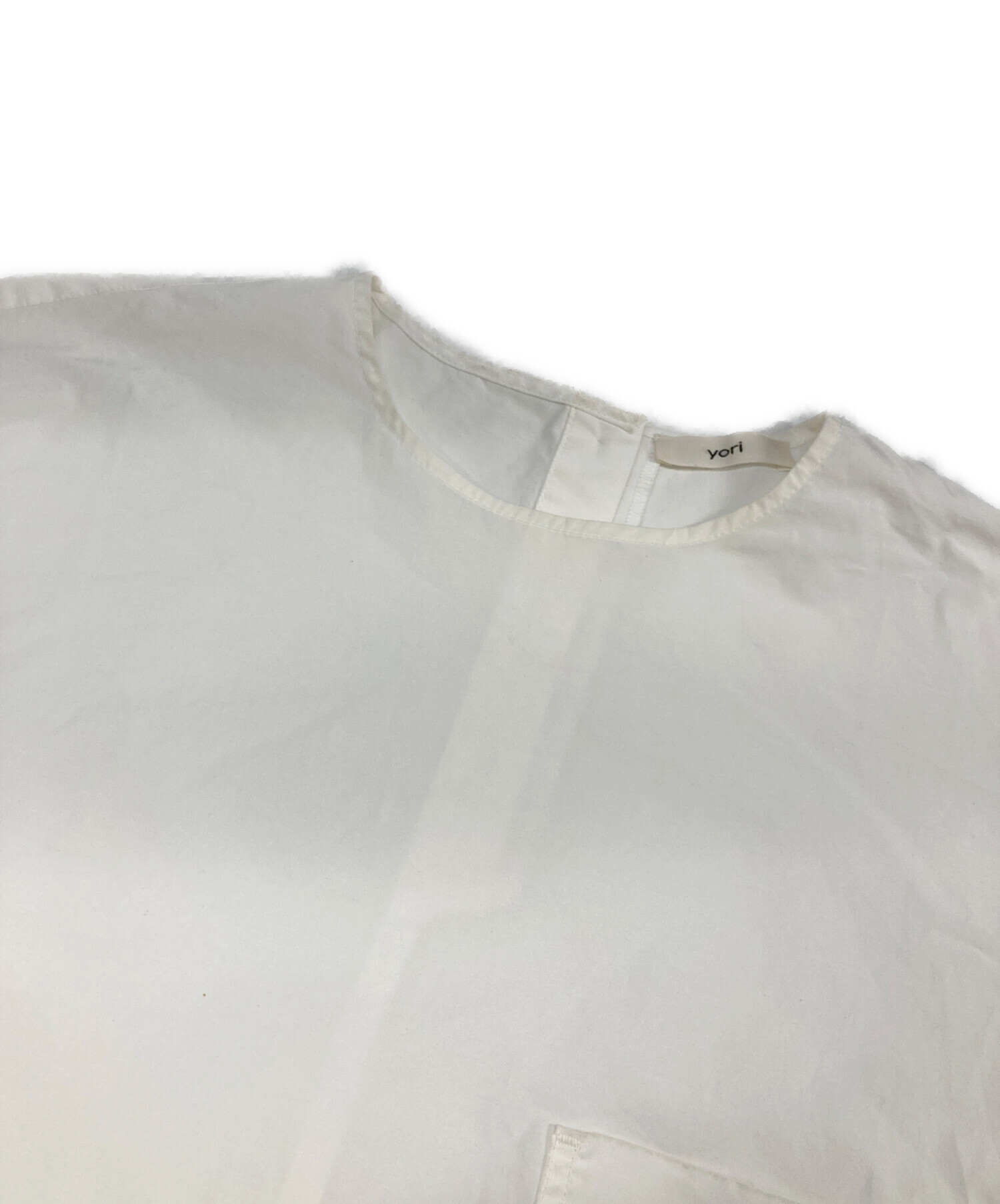 中古・古着通販】yori (ヨリ) バックフリルブラウス ホワイト サイズ