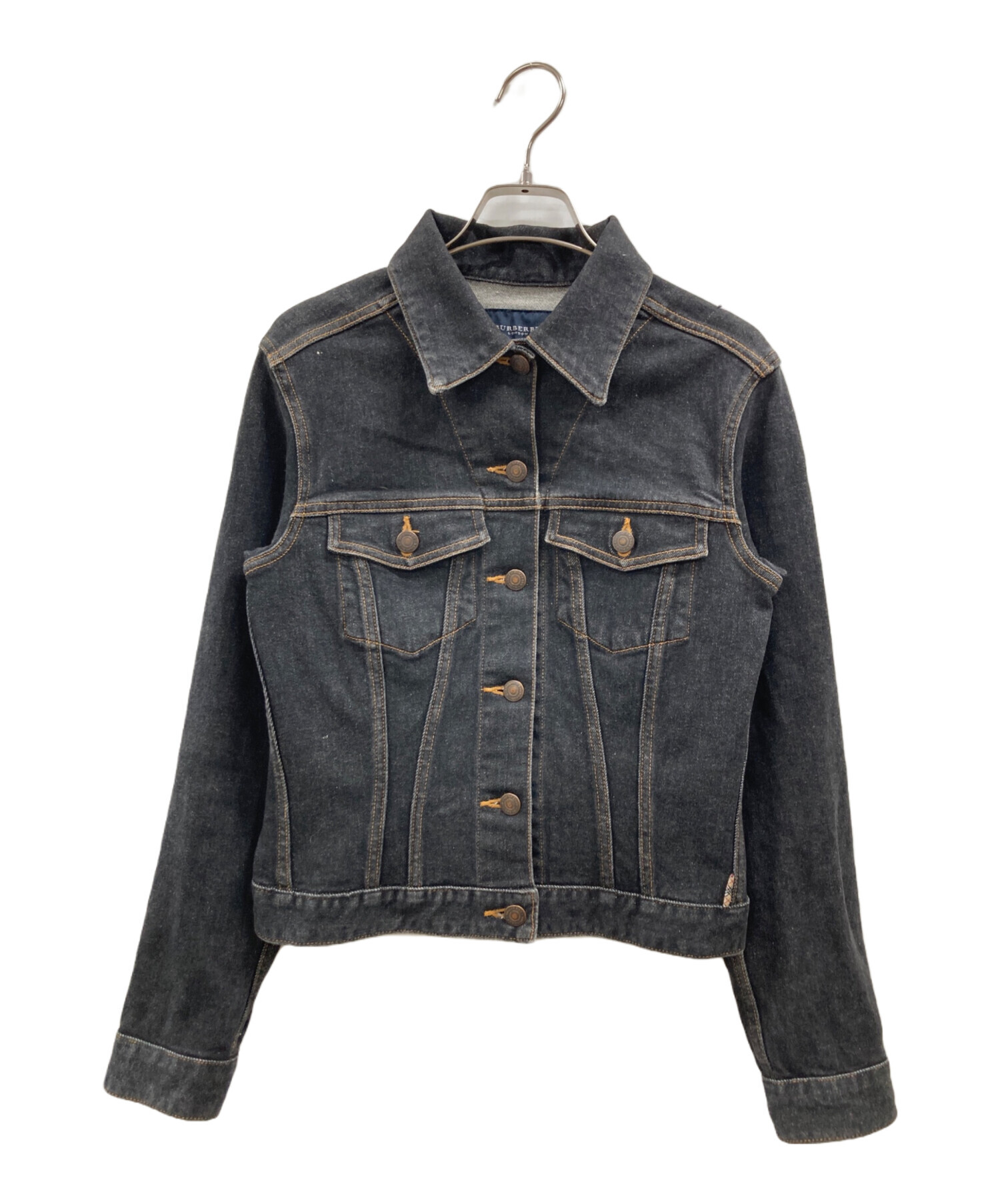 BURBERRY LONDON バーバリー デニムジャケット ブラック 38 中古・古着通販】BURBERRY LONDON (バーバリーロンドン) ブラック