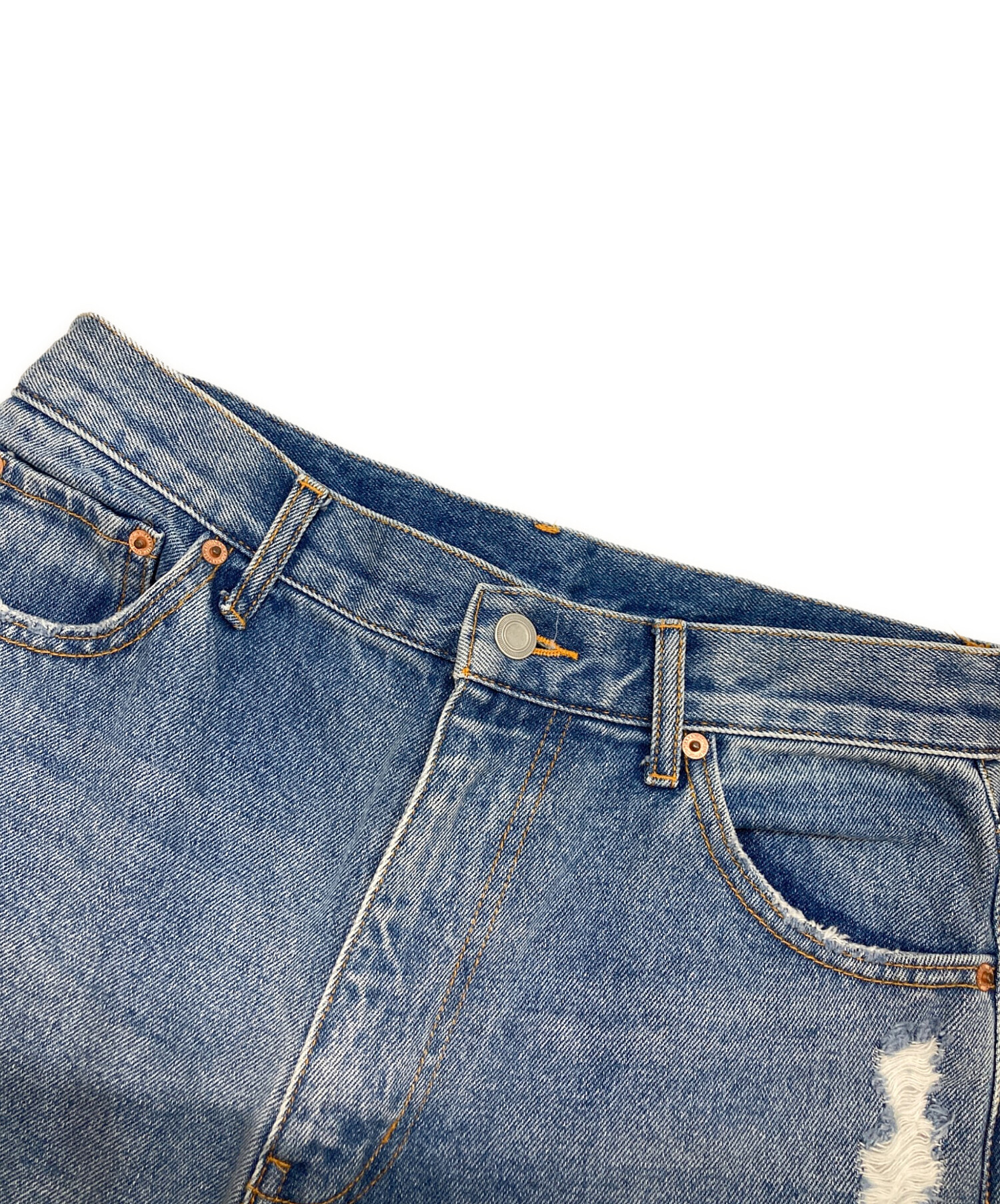 値下げ　YENN デニム　36 中古・古着通販】YENN (イエン) DAMAGED DENIM PANTS ブルー サイズ:36