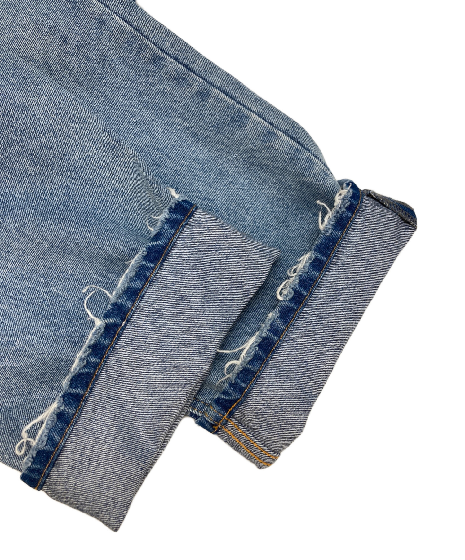中古・古着通販】YENN (イエン) DAMAGED DENIM PANTS ブルー サイズ:36
