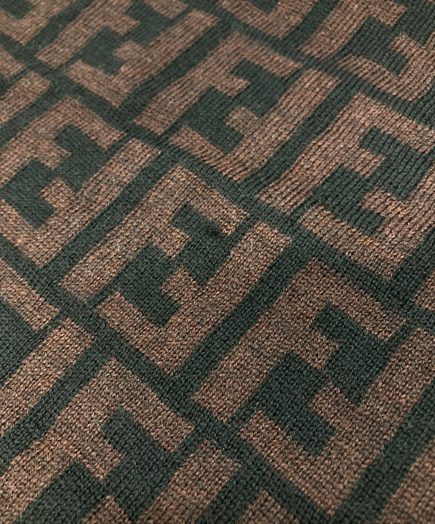 中古・古着通販】FENDI (フェンディ) ズッカ柄マフラー ブラウン