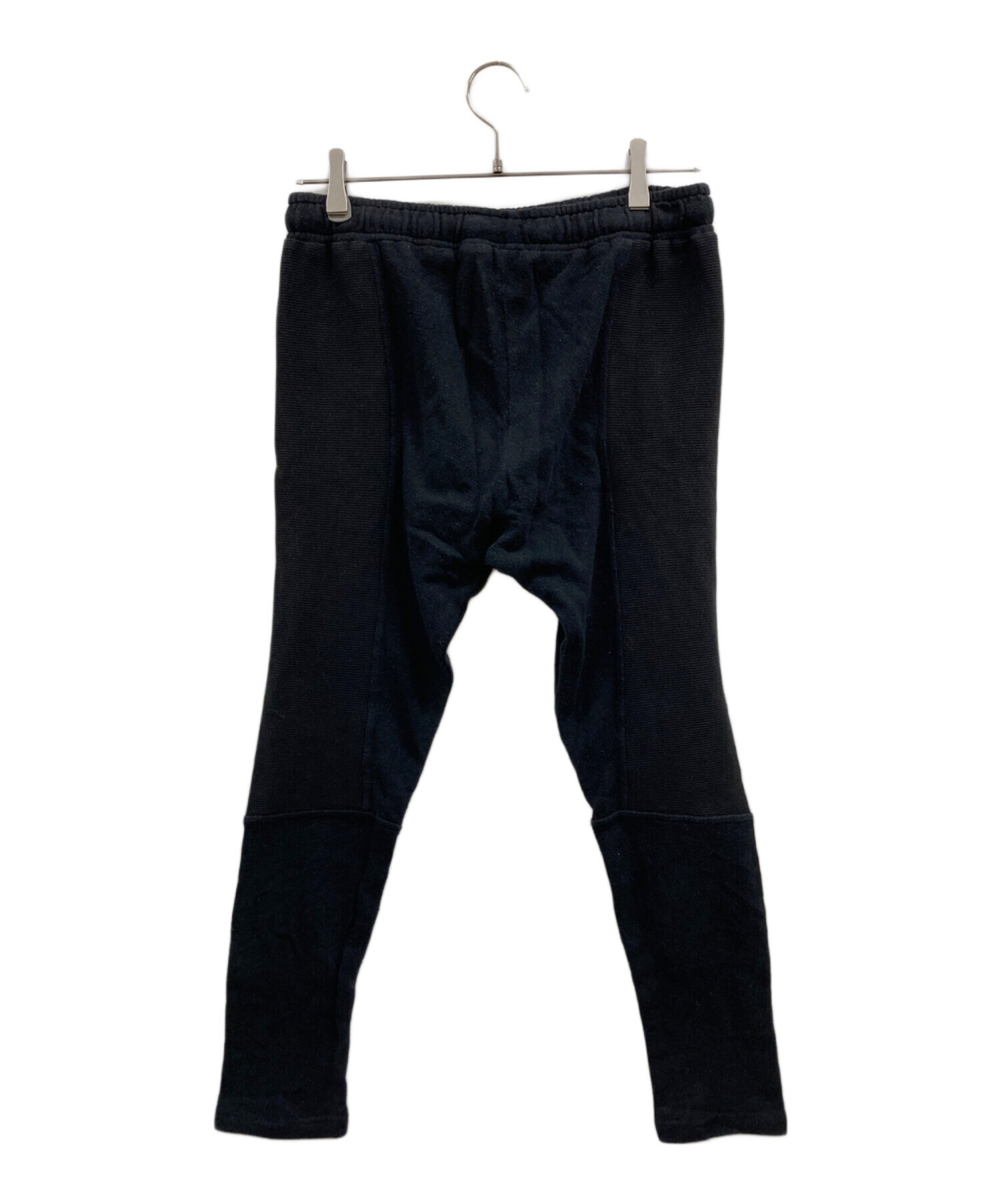 BALMAIN バルマン　バイカーパンツ　メンズ　黒 中古・古着通販】BALMAIN (バルマン) バイカースウェットパンツ