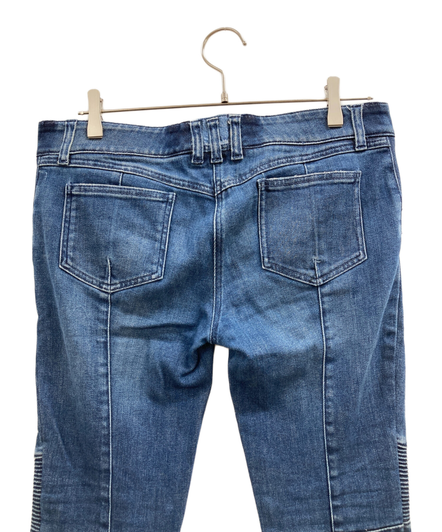 中古・古着通販】BALMAIN (バルマン) バイカーデニムパンツ インディゴ