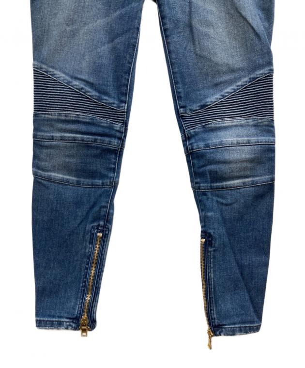 中古・古着通販】BALMAIN (バルマン) バイカーデニムパンツ インディゴ