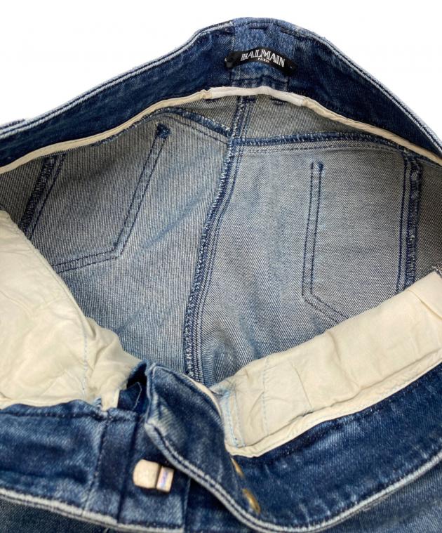 中古・古着通販】BALMAIN (バルマン) バイカーデニムパンツ インディゴ